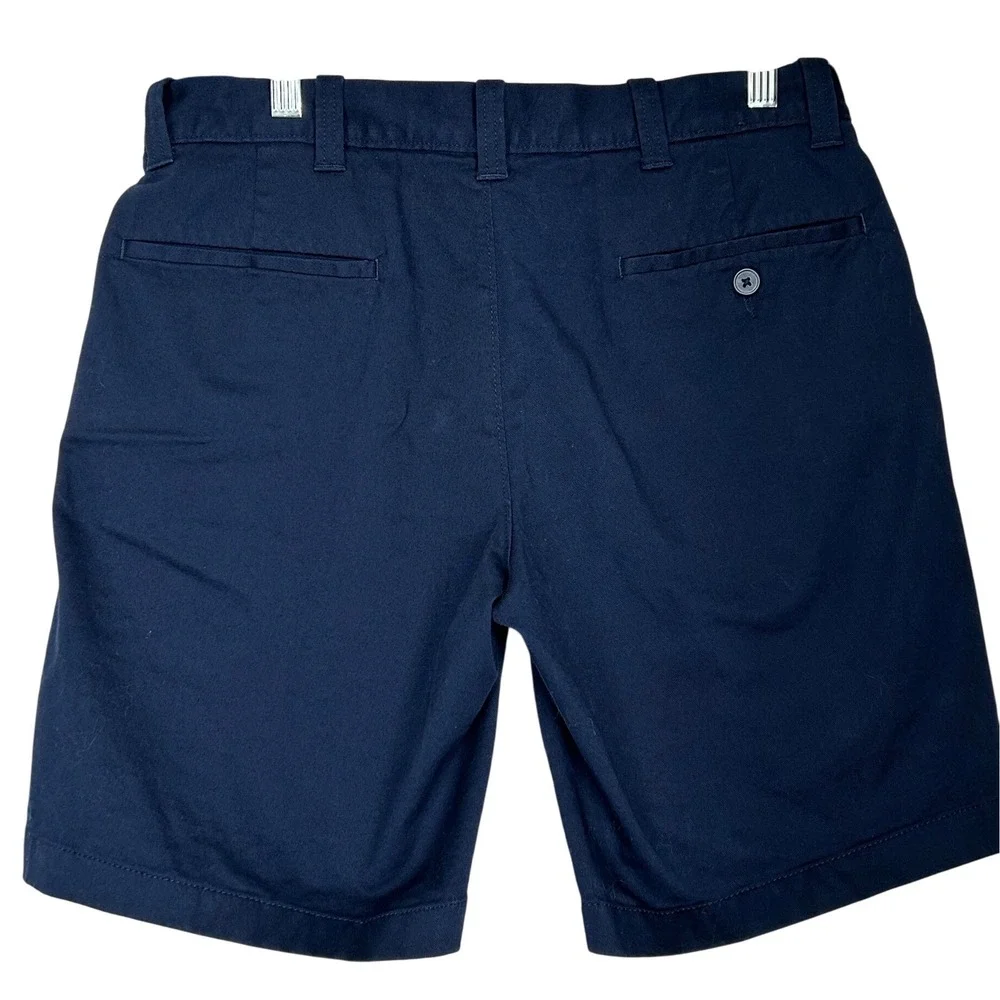 J. Crew Navy Blue Flat Front Shorts Men's Size 30 with 9